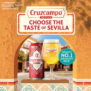Cruzcampo Sevilla 4 x 568ml Lager Beer 4.4% ABV Pint Cans - gallery image 2
