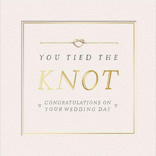Sainsburys Sainsbury's You Tied the Knot Wedding Day Congratulations Design Greeting Card