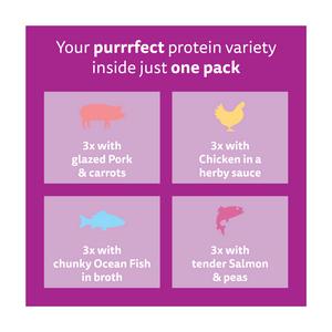 Whiskas 1+ Aromatic Fragrant Fusions Selection Wet Cat Food Pouches 12 x 85g - gallery image 5