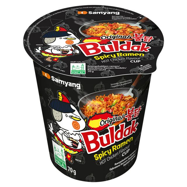 Samyang Buldak Hot Chicken Flavor Ramen Stir Fried Noodle Cup - gallery image 1