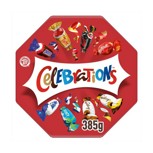 Celebrations Milk Chocolate Centerpiece Box Chocolate & Biscuit Bars 385g - gallery image 1