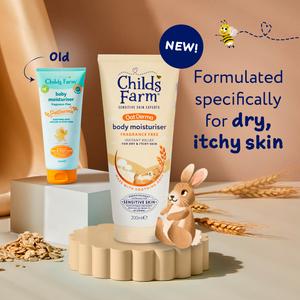Childs Farm 200ml Oat Derma Fragrance Free for Babies, Kids & Sensitive Skin Body Moisturiser - gallery image 2