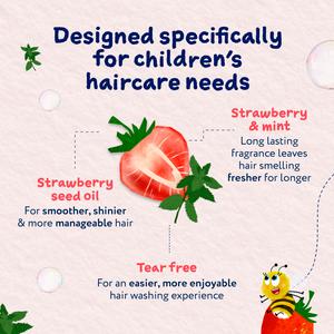 Childs Farm 250ml Tangle Taming Tear Free Formula Strawberry & Mint Conditioner - gallery image 6