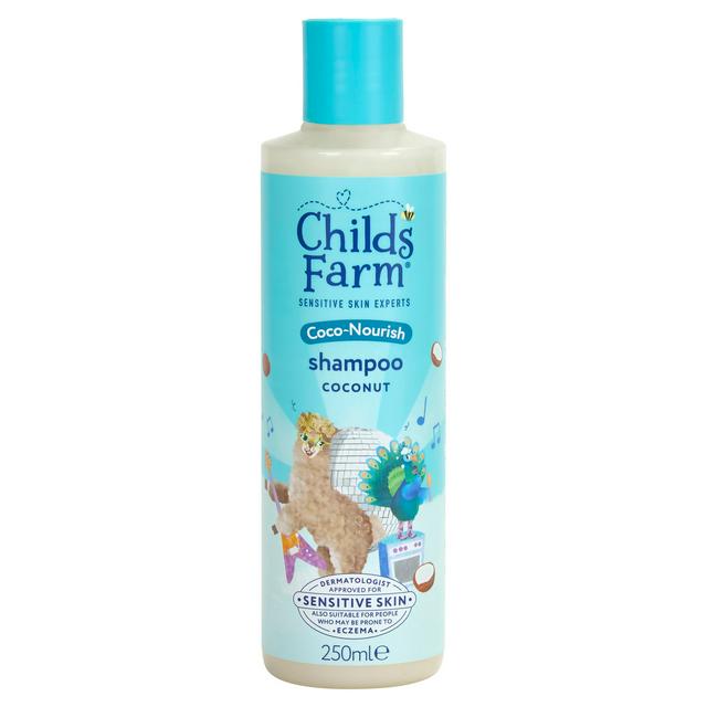 Childs Farm Coco Nourish Coconut Shampoo Dry Curly Hair Kids Tear Free Formula 250ml