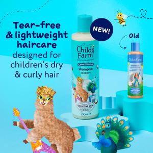 Childs Farm 250ml Coco Nourish Tear Free Formula for Dry Curly Hair Coconut Shampoo - gallery image 2