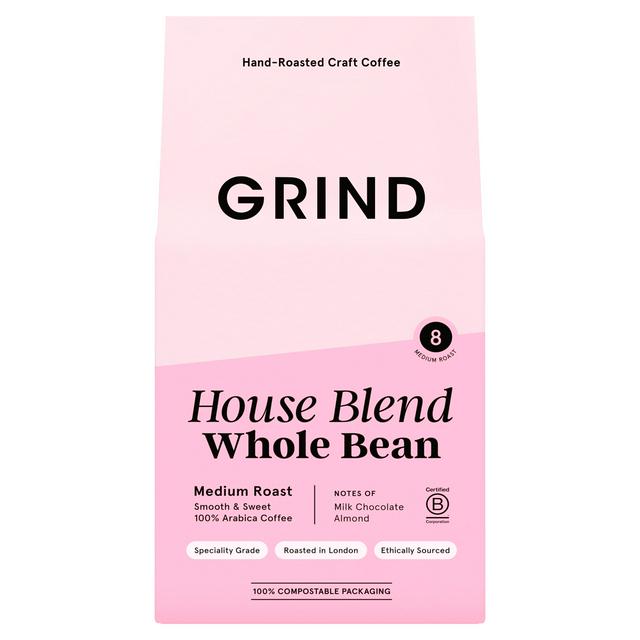 GRIND House Blend Whole Bean Coffee 200g