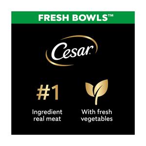 Cesar Fresh Bowl Adult Wet Dog Food with Chicken, Carrots, Beans, Pumpkin in Gravy 85g - gallery image 3
