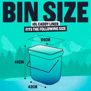 Beast Bin Bags Super Strong Compostable Drawstring Caddy Liners x16 10L - gallery image 3
