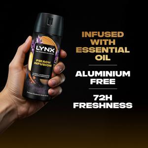 Lynx Peach Infusion 72h Fine Fragrance Deodorant Body Spray for Men 150ml - gallery image 4