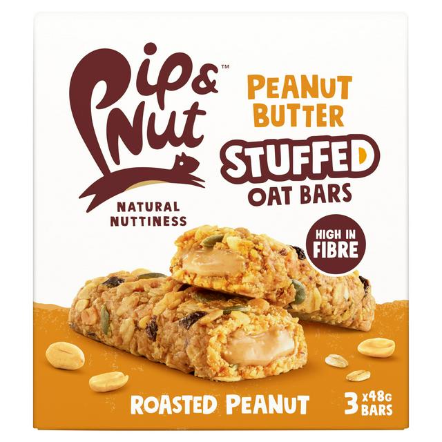Pip & Nut Peanut Butter Stuffed Oat Bar Original 3 x 48g - gallery image 1