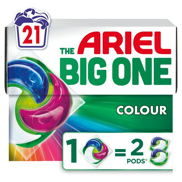 Ariel The Big One Colour Washing Liquid Pods 21 washes 760.2g