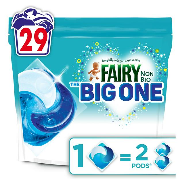 Fairy Non Bio The Big One Pods Laundry Detergent Washing Capsules 29 Washes - gallery image 1