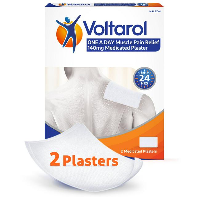 Voltarol 2 x Muscle Pain Relief One a Day Medicated Plaster Patches - gallery image 1