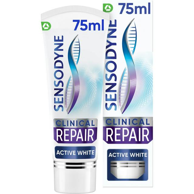 Sensodyne Clinical Repair Active White Sensitive Toothpaste 75ml - gallery image 1