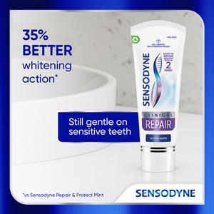 Sensodyne Clinical Repair Active White Sensitive Toothpaste 75ml - gallery image 4