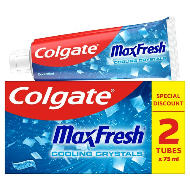 Colgate Max Fresh Toothpaste with Cooling Crystals 2 x 75ml
