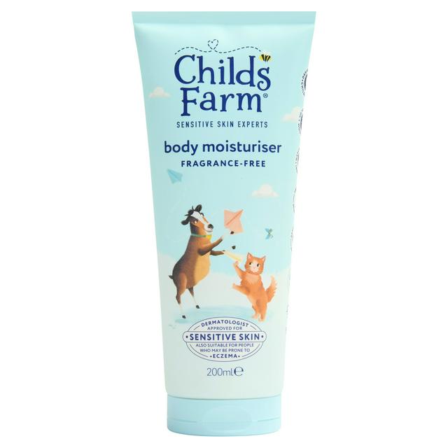 Childs Farm Fragrance Free Body Moisturiser Gentle Hydrating Formula for Kids Babies & Sensitive Skin 200ml