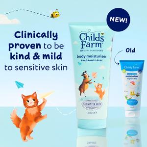Childs Farm 200ml Gentle, Hydrating Formula for Babies, Kids & Sensitive Skin Fragrance Free Body Moisturiser - gallery image 2