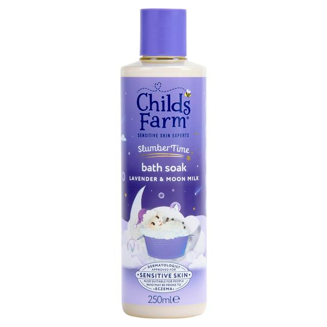 Childs Farm Slumber Time Sleep Bath Soak Lavender & Moon Milk Gentle Bubble Bath for Babies Kids & Sensitive Skin 250ml