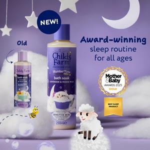 Childs Farm 250ml Slumber Time Sleep Lavender & Moon Milk for Babies, Kids & Sensitive Skin Bath Soak - gallery image 2