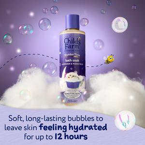 Childs Farm 250ml Slumber Time Sleep Lavender & Moon Milk for Babies, Kids & Sensitive Skin Bath Soak - gallery image 3