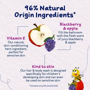 Childs Farm 250ml Gentle Tear Free Formula for Babies, Kids & Sensitive Skin Blackberry & Apple Hair & Body Wash - gallery image 6