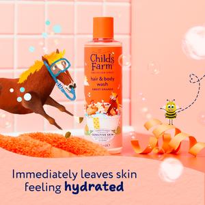 Childs Farm 250ml Gentle Tear-Free Formula for Babies, Kids & Sensitive Skin Sweet Orange Hair & Body Wash - gallery image 3