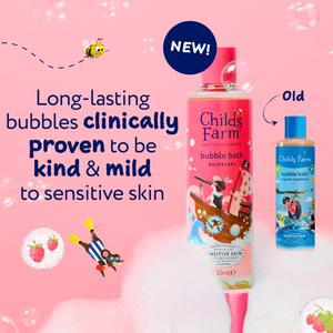 Childs Farm 250ml Gentle Formula for Babies, Kids & Sensitive Skin Raspberry Bubble Bath - gallery image 2