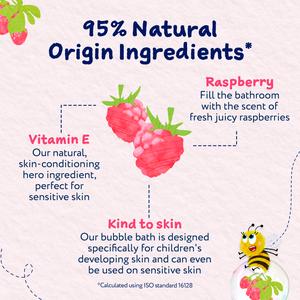 Childs Farm 250ml Gentle Formula for Babies, Kids & Sensitive Skin Raspberry Bubble Bath - gallery image 6