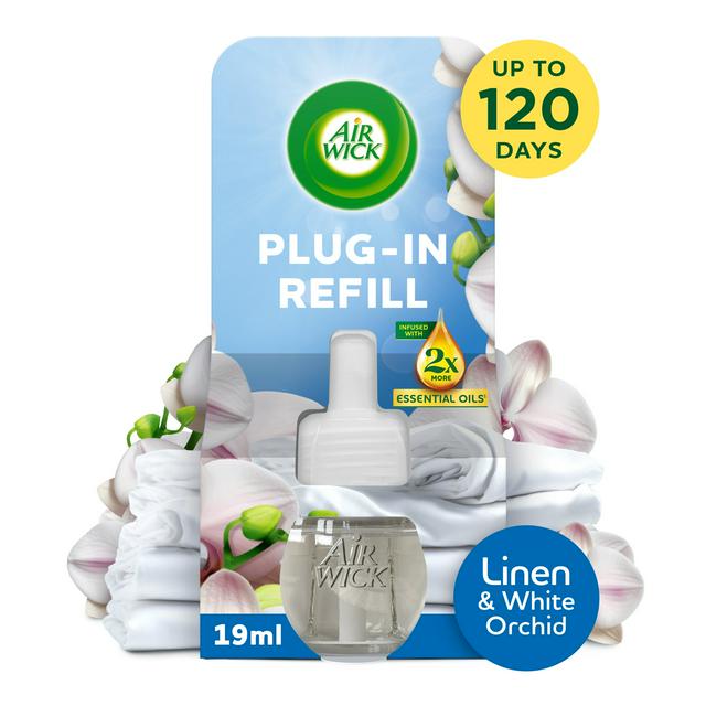 Air Wick Plug-In Refill Linen & White Orchid Air Freshener 19ml - gallery image 1
