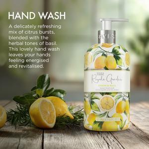 Baylis & Harding Royale Garden Limited Edition Lemon & Basil Luxury Hand Wash 500ml - gallery image 3