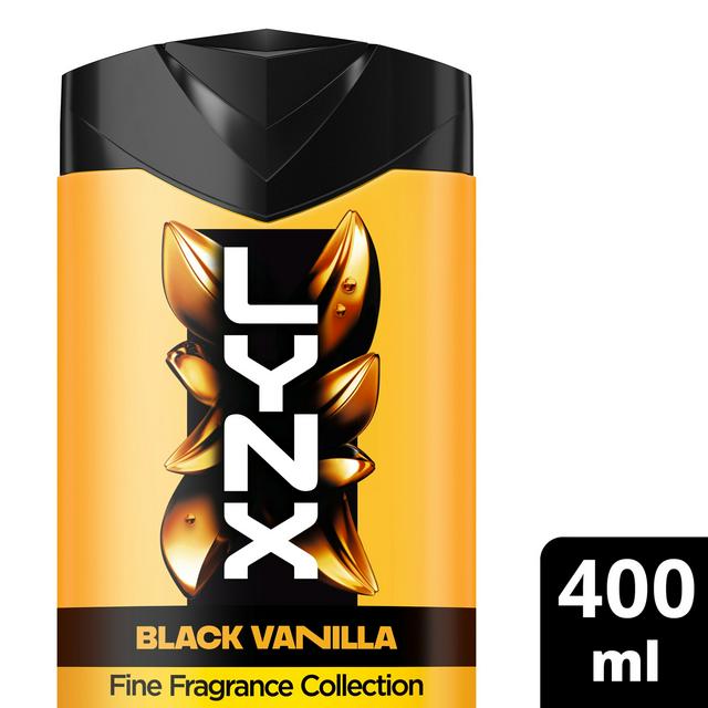 Lynx Black Vanilla Fine Fragrance Shower Gel Body Wash for Men 400ml - gallery image 1