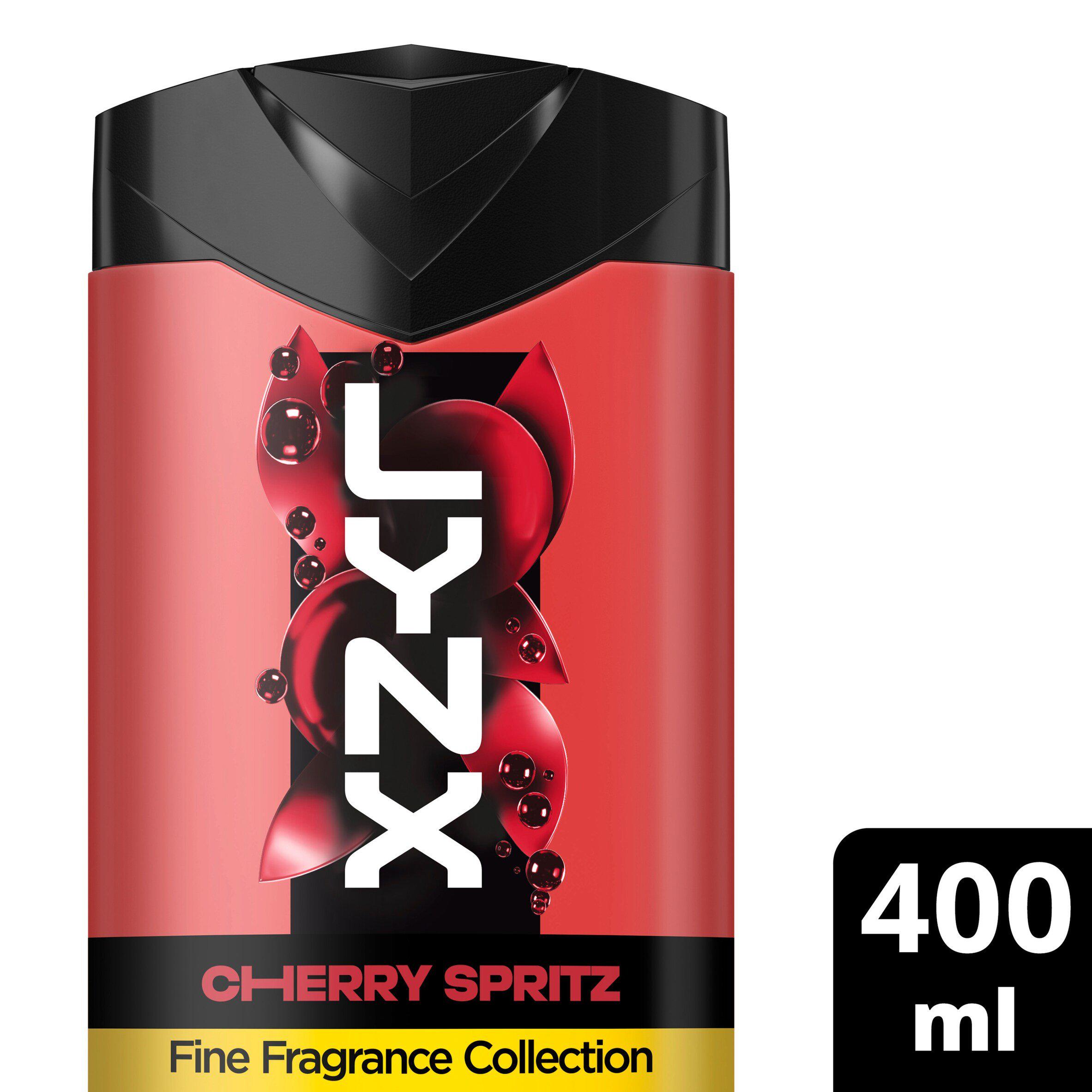 Lynx Cherry Spritz Fine Fragrance Shower Gel Body Wash for Men