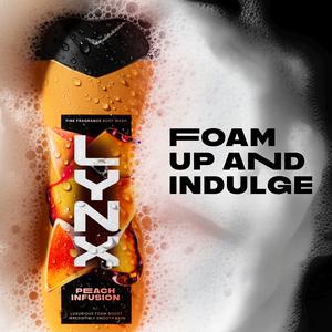 Lynx Peach Infusion Fine Fragrance Shower Gel Body Wash for Men 400ml - gallery image 3