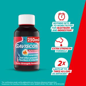 Gaviscon Heartburn & Indigestion Liquid Aniseed 250ml - gallery image 4