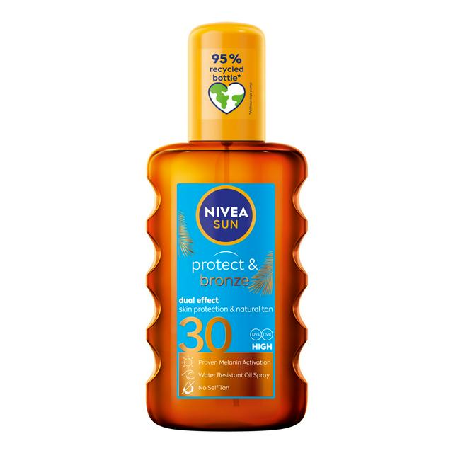 Nivea Sun Protect & Bronze Oil Sunscreen Spray SPF 30 200ml - gallery image 1