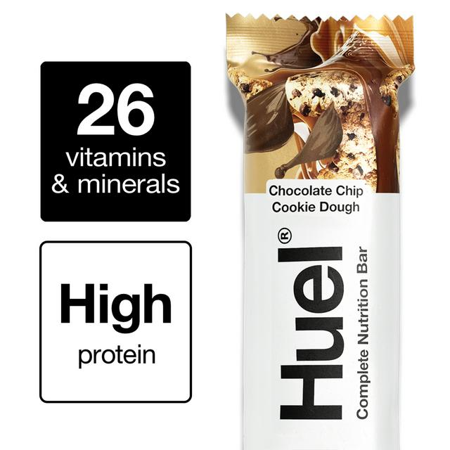 Huel Chocolate Chip Cookie Dough Complete Nutrition Bar 55g - gallery image 1