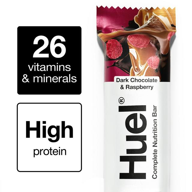 Huel Dark Chocolate & Raspberry Complete Nutrition Bar 55g - gallery image 1