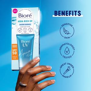 Biore Aqua Rich Water Essence Sunscreen SPF 50 50ml - gallery image 4