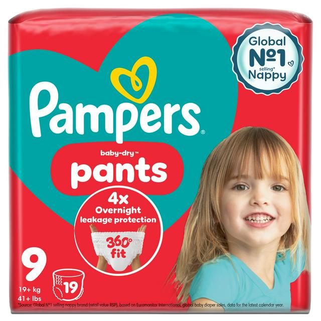 Pampers Baby Dry Nappy Pants Size 9, 19kg+ x19 - gallery image 1