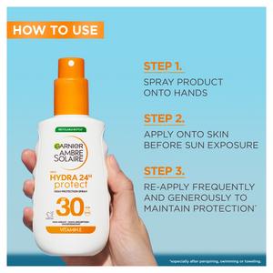 Garnier Ambre Solaire 150ml SPF 30 Hydra Sun Cream Spray - gallery image 5