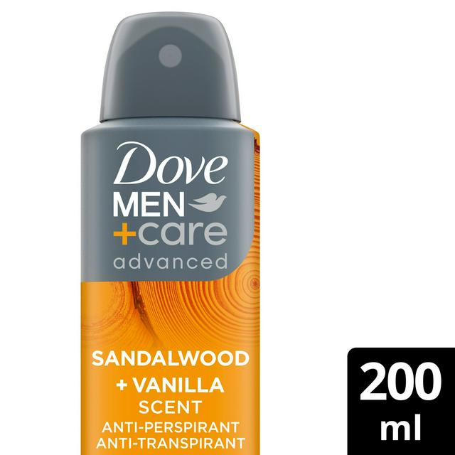 Dove Men+Care Advanced Antiperspirant Aerosol Sandalwood + Vanilla 200ml - gallery image 1