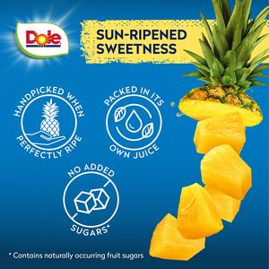 Dole Tropical Gold Pineapple Chunks In 100% Pineapple Juice 432g - gallery image 2