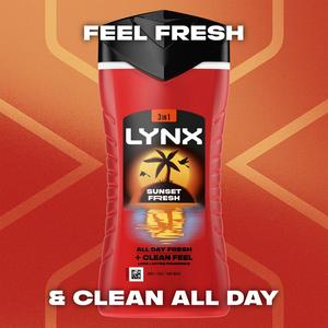 Lynx Sunset Fresh Shower Gel Body Wash for Men 225ml - gallery image 2