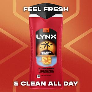 Lynx Sunset Fresh Shower Gel Body Wash for Men 500ml - gallery image 2