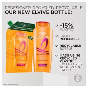 L'Oréal Paris Elvive Dream Lengths Restoring Shampoo Refill Pouch for Long Hair 500ml - gallery image 3