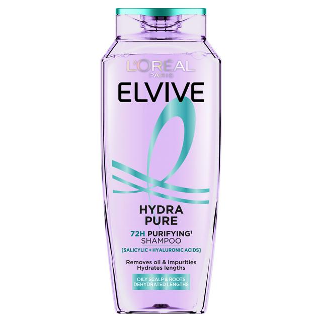 L'Oréal Paris Elvive Hydra Pure 72H Purifying Shampoo for Oily Scalp & Dehydrated Lengths 250ml - gallery image 1