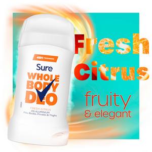Sure Women Fresh Citrus Whole Body Deodorant Stick 48h Odour Control 50ml - gallery image 2