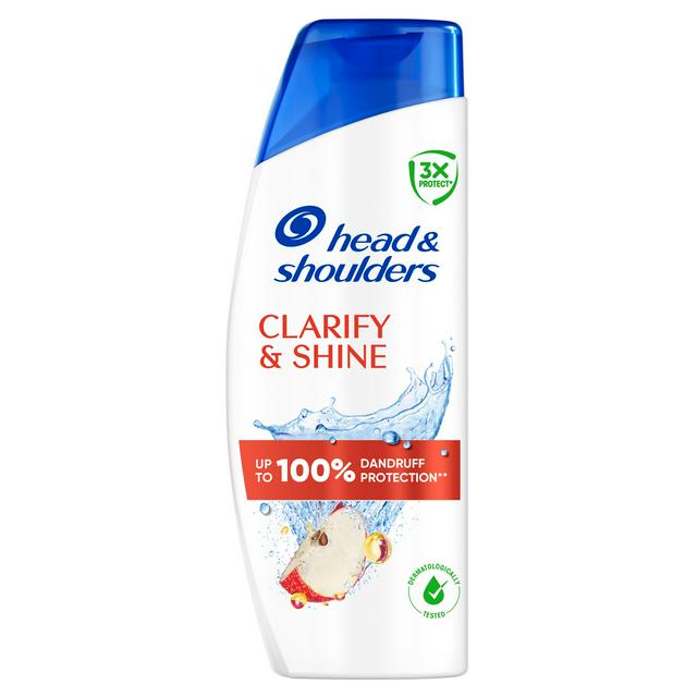 Head & Shoulders Clarify & Shine Anti Dandruff Shampoo With Apple Cider Vinegar 400ml - gallery image 1
