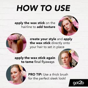 Schwarzkopf Got2b Glued Wax Stick with Coconut Oil & Shea Butter 50g - gallery image 3